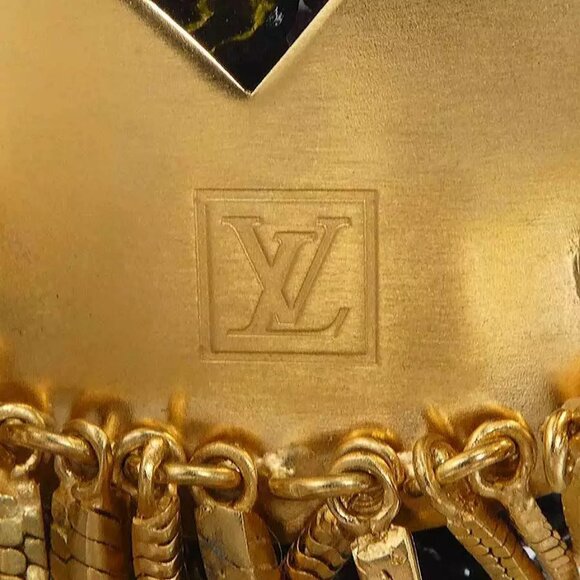 Auth LOUIS VUITTON Brooch Gold/Multicolor Metal - Picture 9 of 10